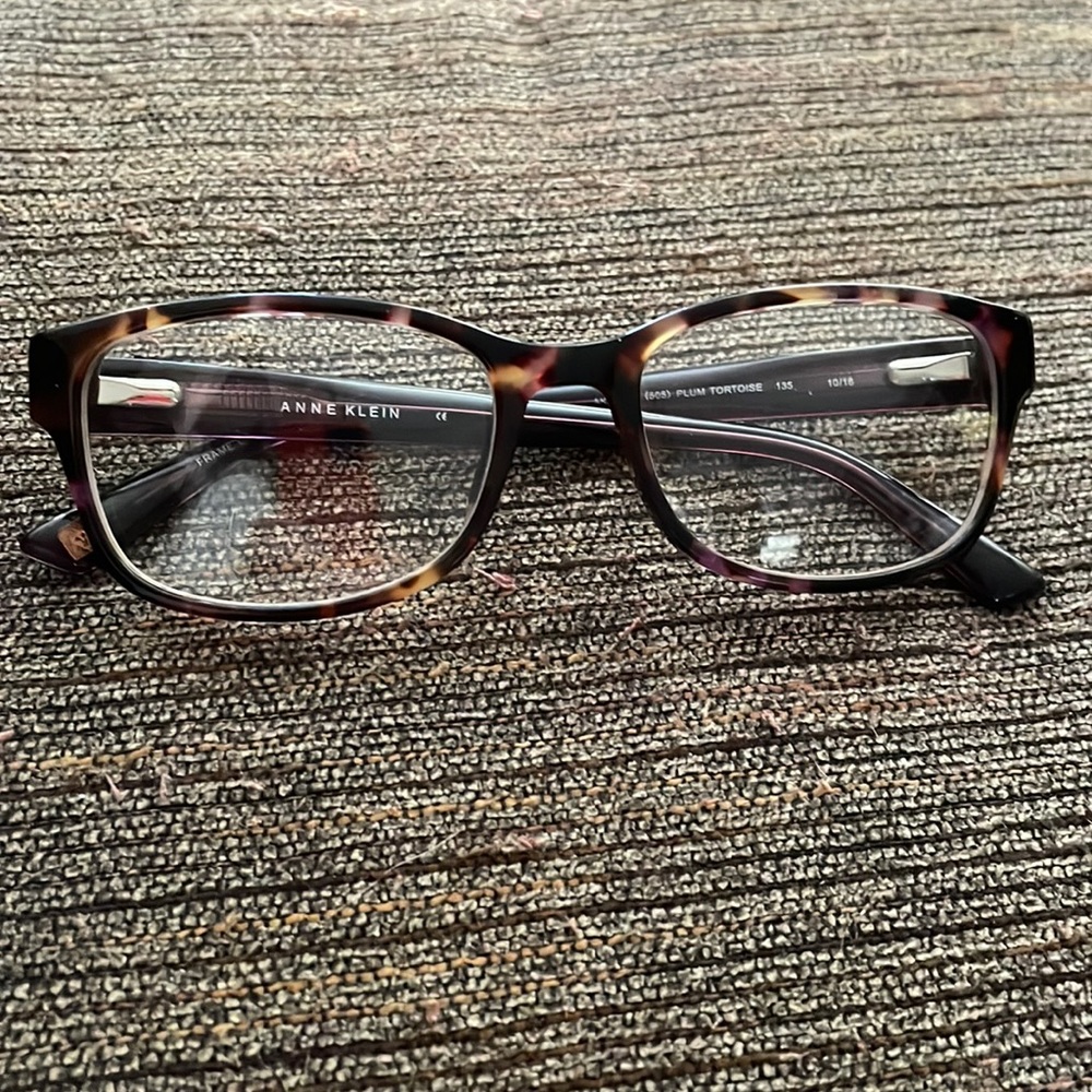 Anne Klein plum tortoise eyeglass frames